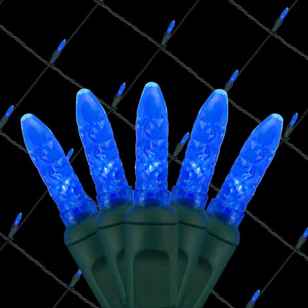 Wintergreen Lighting 48 in. x 72 in. 100-Light M5 LED Blue Net Light Set