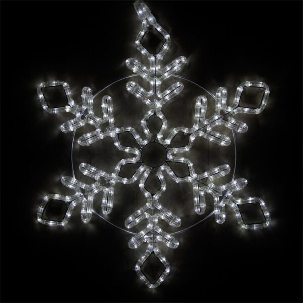 Wintergreen Lighting 24 in. 236-Light LED Cool White Diamond Branch Hanging Snowflake Decor