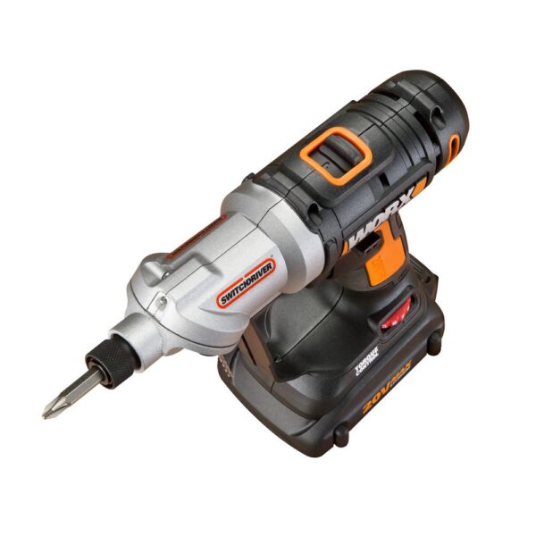 Worx POWER SHARE 20-Volt Switchdriver Cordless 1/4 in. Drill and Driver with 67-Piece Accessory Kit