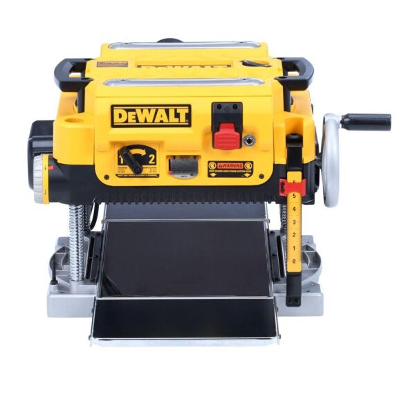 DEWALT 15 Amp Corded 13 in. Heavy-Duty 2-Speed Thickness Planer with (3) Knives, In Feed Table and Out Feed Table